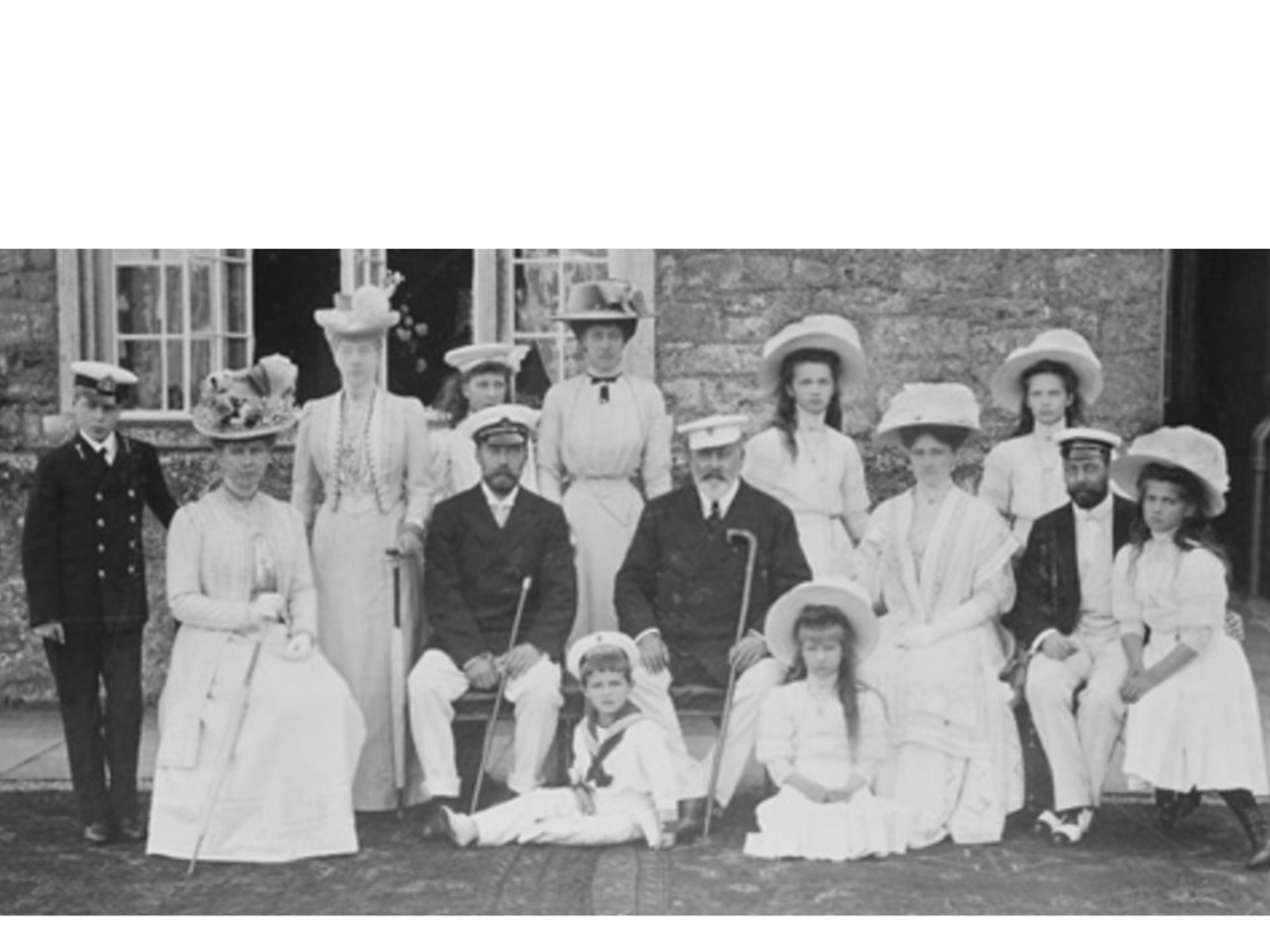 This famous picture was taken at Barton Manor in 1909 when Tzar Nicholas II of Russia and his family were visiting.